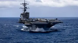 ABD Merkez Komutanlığı, USS George H.W. Bush uçak gemisinin bölgeye ulaştığını duyurdu