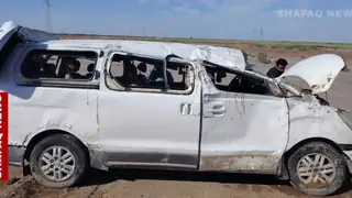Misan'da öğrenci servisi kaza yaptı: 1 ölü, 10 yaralı