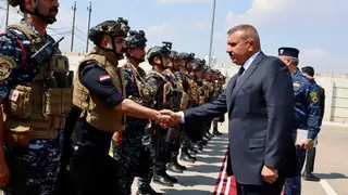 İçişleri Bakanı Şammari, Federal Polis İkinci Mekanize Tugayı'nı Denetledi
