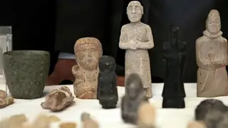 Basra ile Zikar arasındaki terk edilmiş taş ocaklarında 255 tarihi eser ele geçirildi