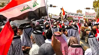 Bağdat'ta çiftçilerden protesto: Mali hakları için köprüyü trafiğe kapattılar