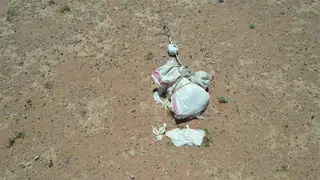 Nukhayb'da uyuşturucu hap taşıyan balon düşürüldü
