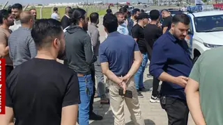 Kerkük.. İnternet kulesi sahiplerinin 'kızgın' protestoları