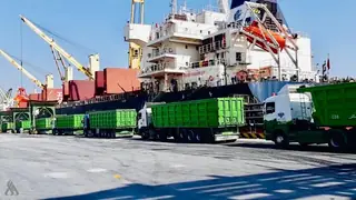 Ulaştırma Bakanlığı, gıda yüklü geminin Umkaşr Limanı'na ulaştığını açıkladı